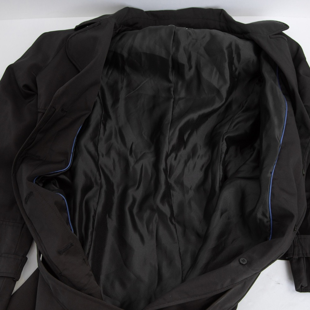 Black trench coat belted single breasted Hillary Radley S - Picture 11 of 13